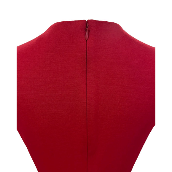 Banana Republic Saucy Red Bodycon Deep V Neck Sleeveless Dress Size 2 - Picture 4 of 9